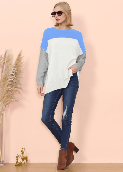 Multicolor Drop Shoulder Sweater