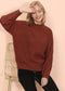 Mock Neck Waffle Knit Sweater