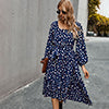 Square Neck Polka Dot Dress