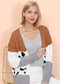 Color Block Long Sleeve Cardigan