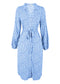 Floral Tie Waist Shirt Dress