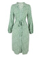 Floral Tie Waist Shirt Dress