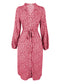 Floral Tie Waist Shirt Dress