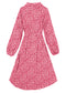 Floral Tie Waist Shirt Dress