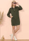 Solid Kangaroo Pocket Sweater Dress