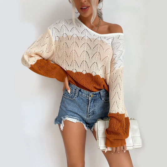 Ombre Pointelle Knit Sweater