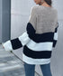 Color Block Striped Long Sweater