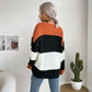 Chunky Color Block Oversized Sweater