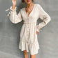 Plunge Neck Smock Dress