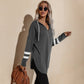 V Neck Sporty Hoodie Sweater