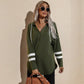 V Neck Sporty Hoodie Sweater