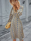 Square Neck Floral Print Dress