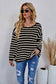 Round Neck Striped Knit Sweater