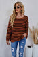 Round Neck Striped Knit Sweater