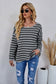 Round Neck Striped Knit Sweater