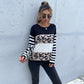 Color Block Mixed Prints Sweater