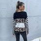 Color Block Mixed Prints Sweater