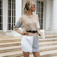 Color Block Straight Sweater Dress