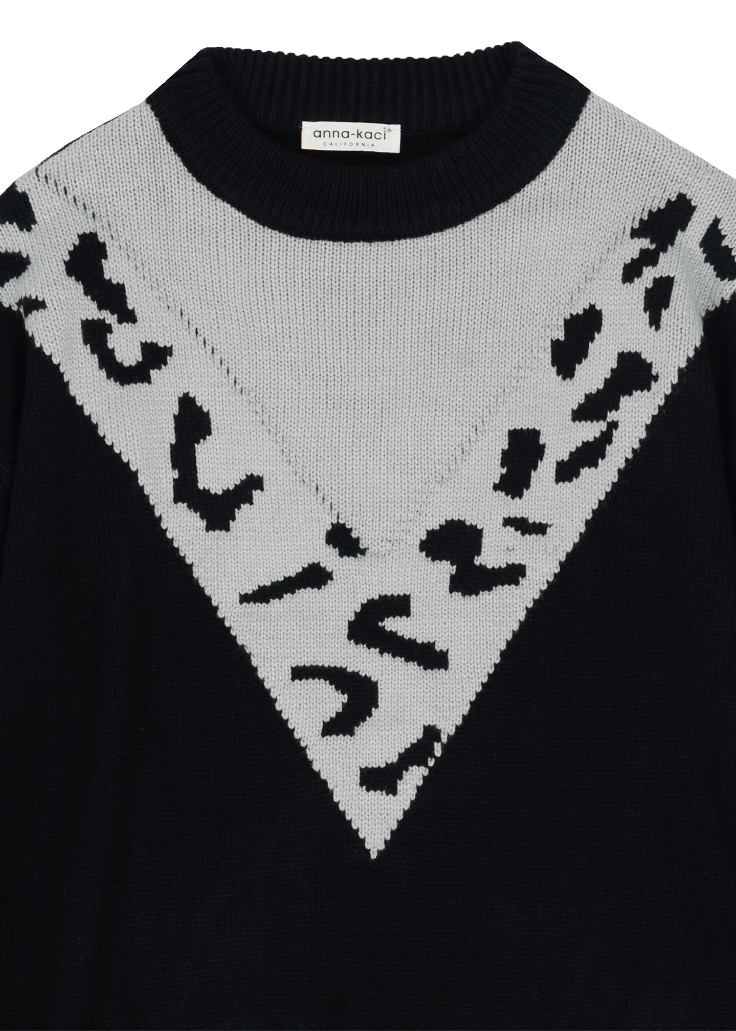 Two Tone Cheetah Light Sweater