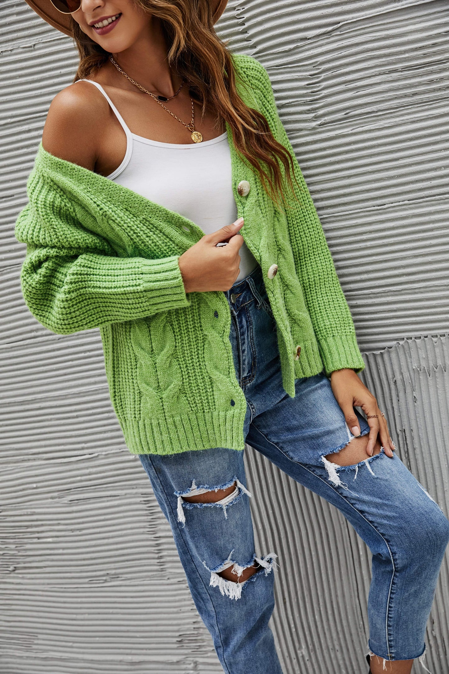 Chunky Cable Knit Cardigan