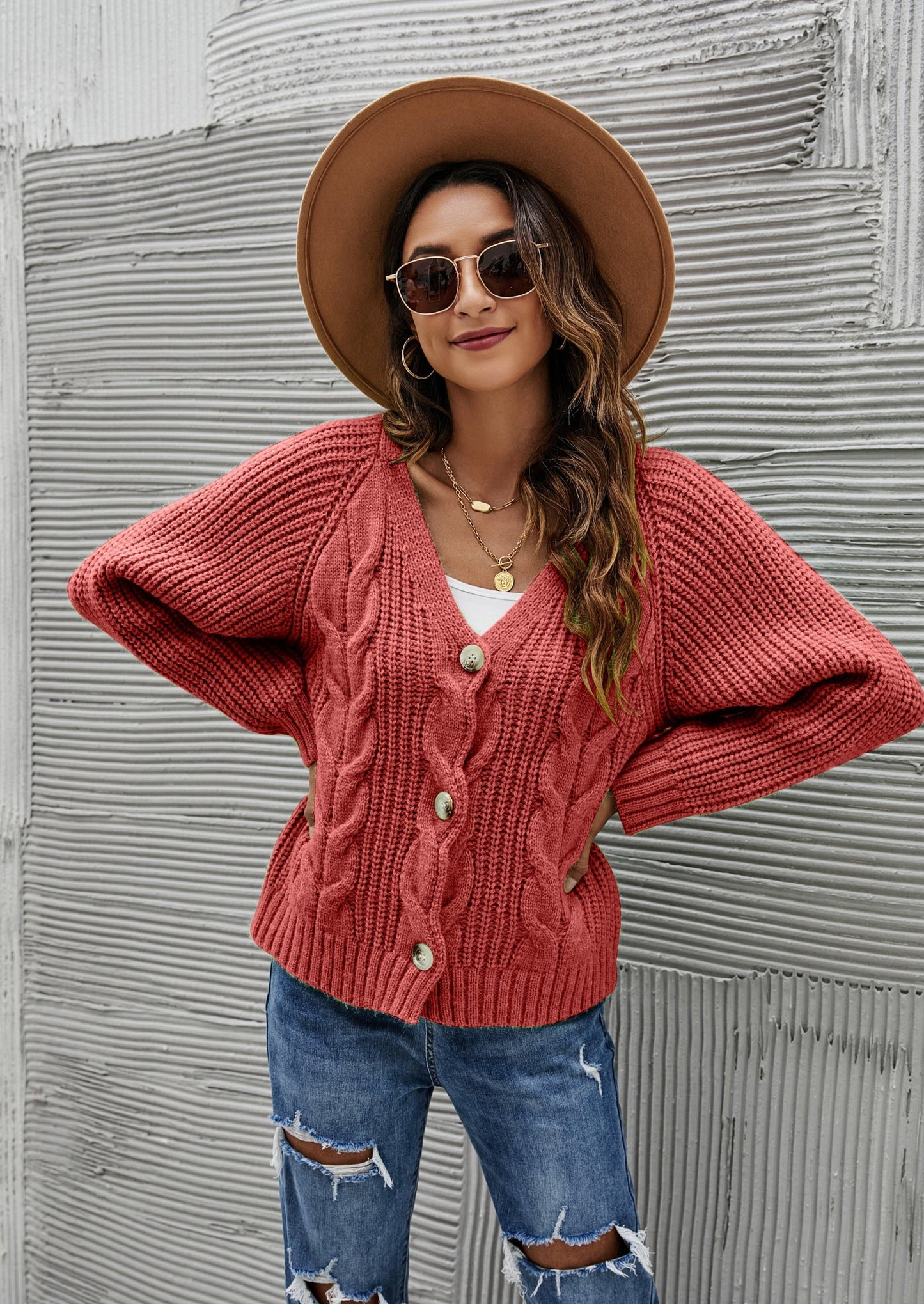 Chunky Cable Knit Cardigan