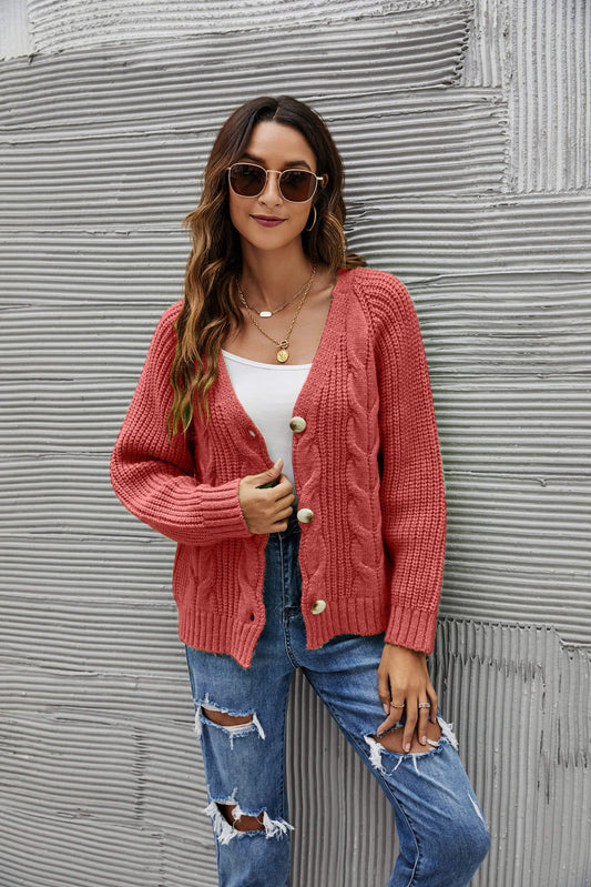 Chunky Cable Knit Cardigan