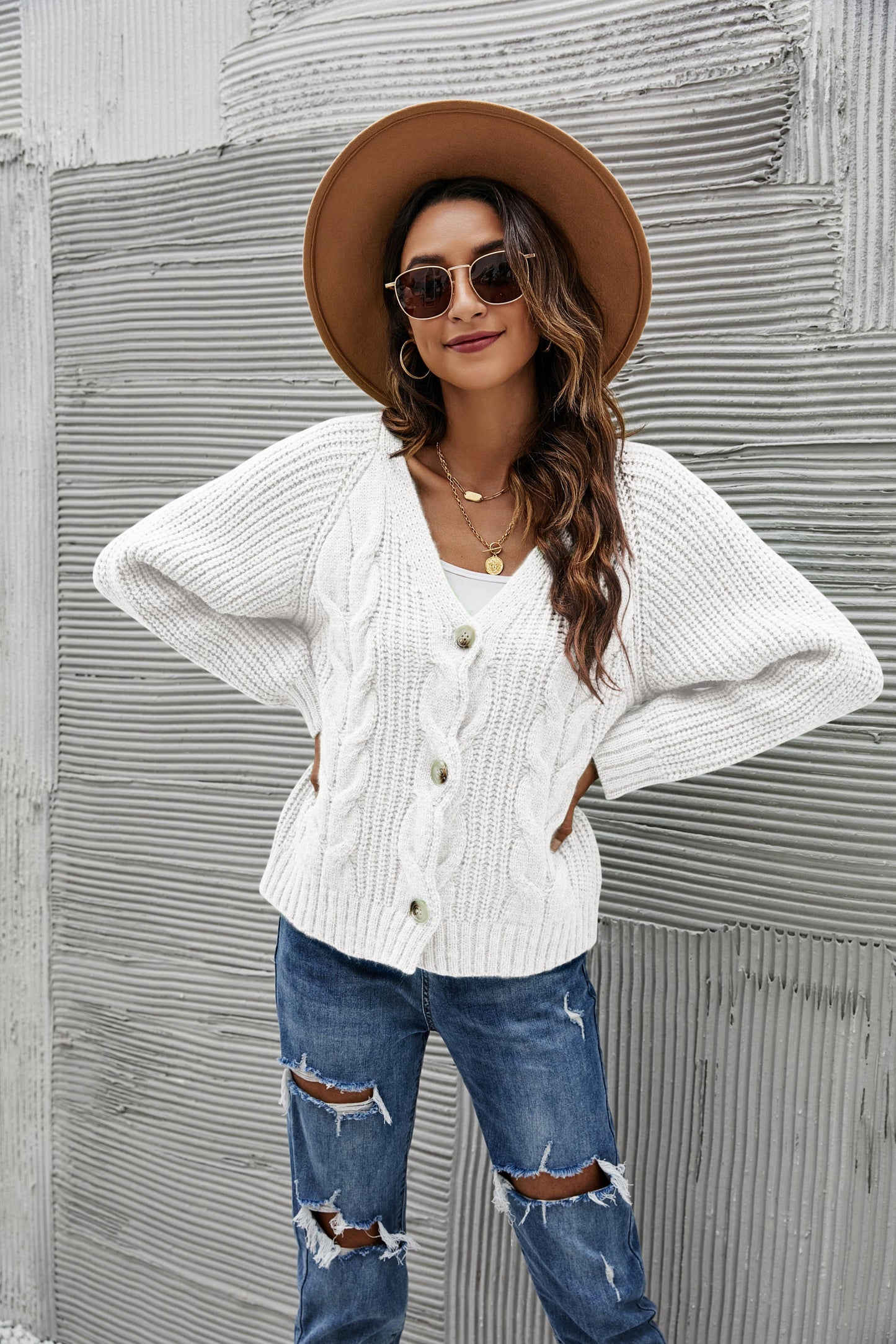 Chunky Cable Knit Cardigan