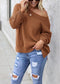 Solid Side Slit Knit Sweater