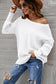Solid Side Slit Knit Sweater