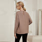 Lace Neck Drop Shoulder Sweater