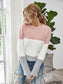 Textured Knit Color Block Striped Sweater