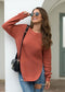 Rounded Hem Knit Sweater