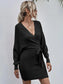 Wrap Bodycon Sweater Dress