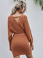Wrap Bodycon Sweater Dress