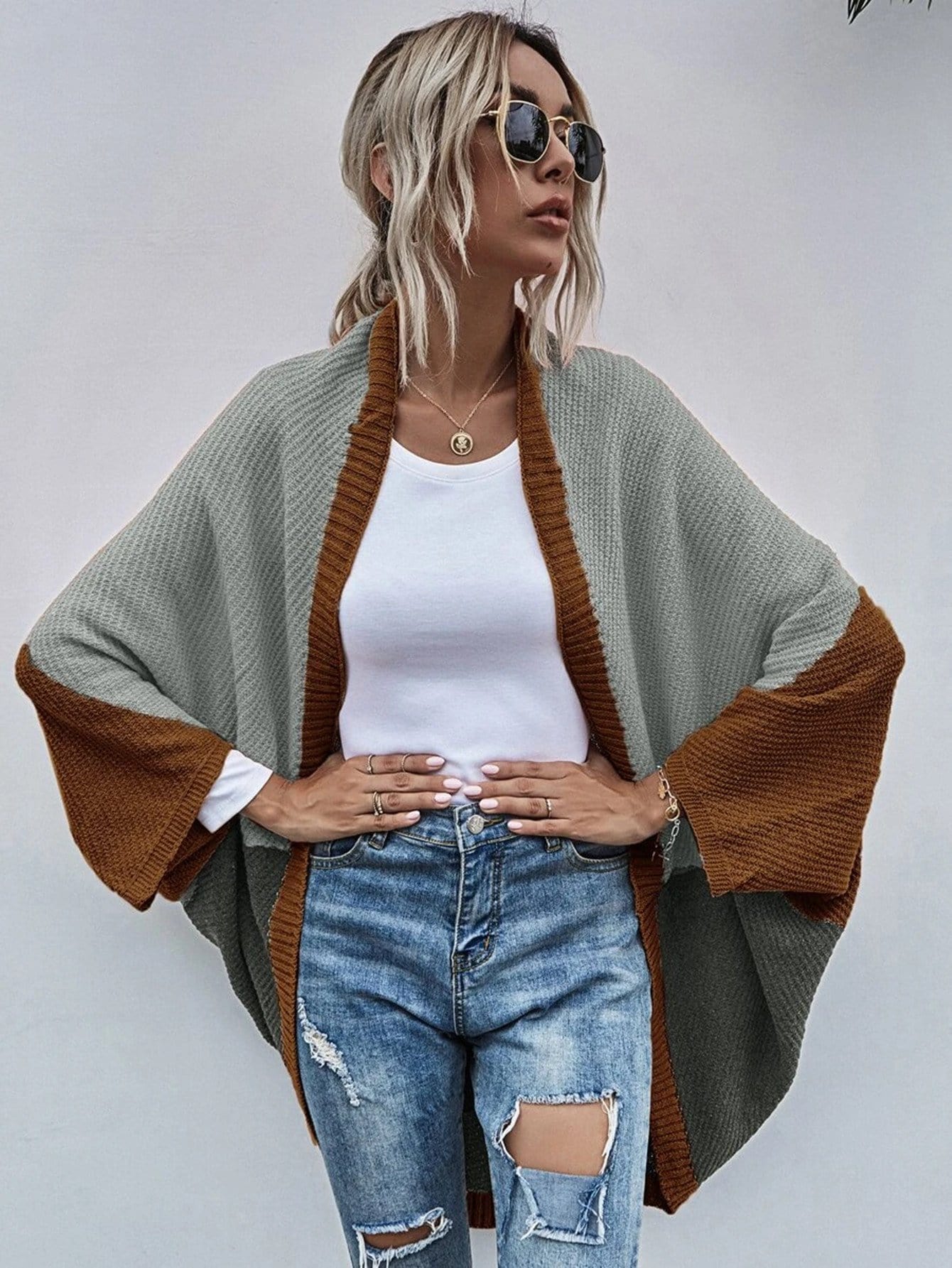 Batwing Oversized Knit Cardigan