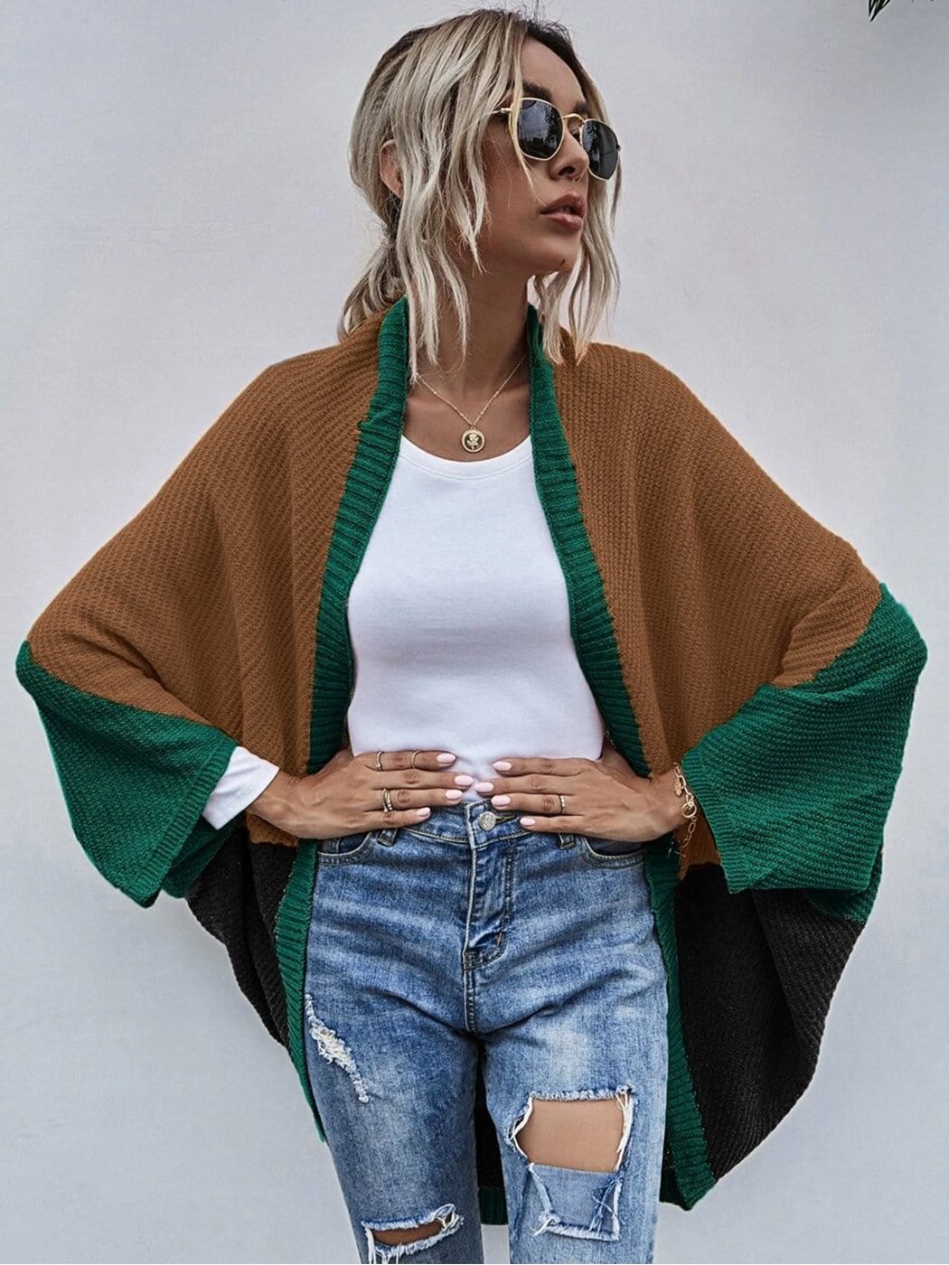 Batwing Oversized Knit Cardigan