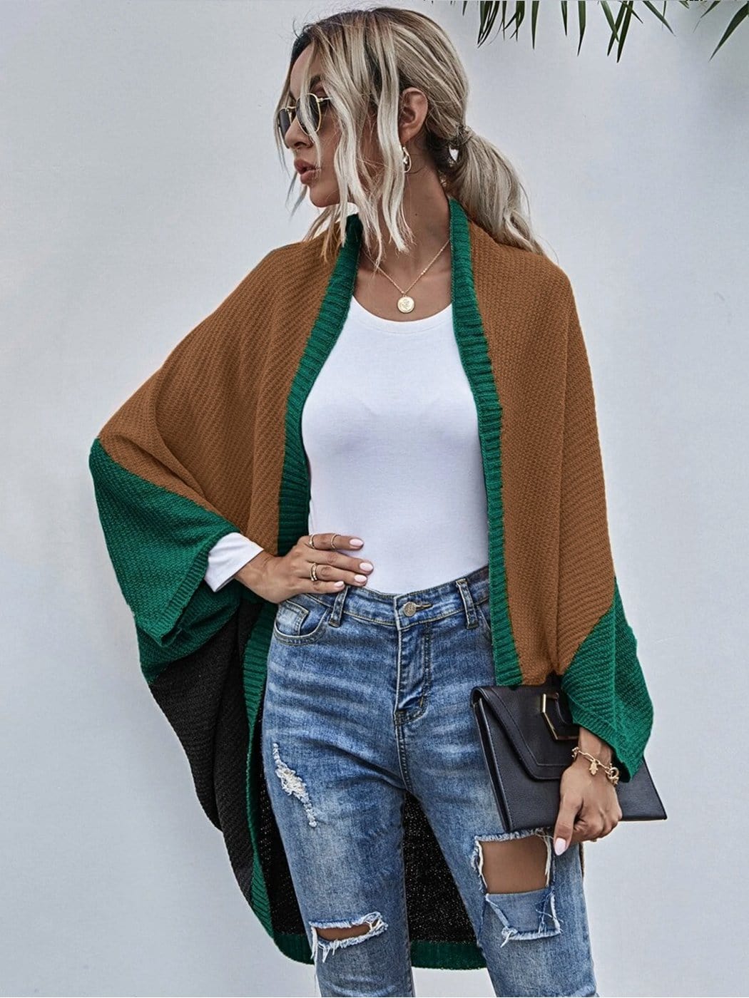 Batwing Oversized Knit Cardigan