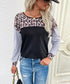 Color Block Leopard Light Sweater