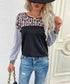 Color Block Leopard Light Sweater