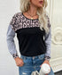 Color Block Leopard Light Sweater