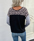 Color Block Leopard Light Sweater