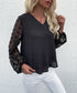 Clip Dot Sheer Sleeve Blouse