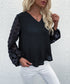 Clip Dot Sheer Sleeve Blouse