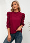 Ruffle Neck Gigot Sleeve Blouse