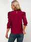 Ruffle Neck Gigot Sleeve Blouse