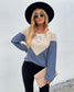 Lace Detail Waffle Knit Sweater