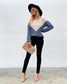 Lace Detail Waffle Knit Sweater