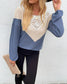 Lace Detail Waffle Knit Sweater