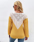 Lace Detail Waffle Knit Sweater