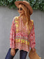 V Neck Boho Floral Blouse